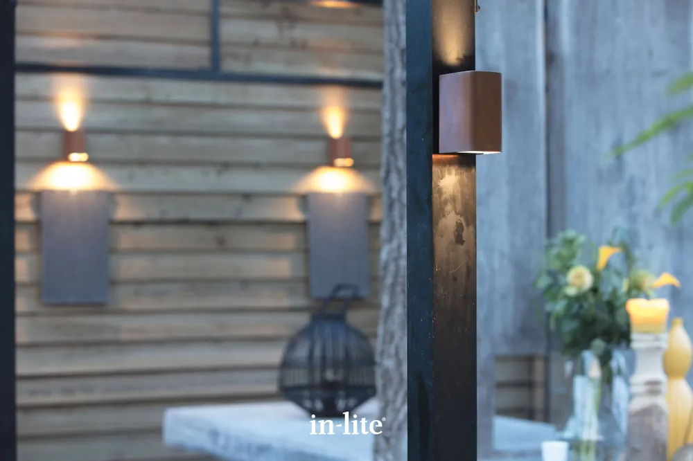 In-lite wandlamp ACE UP-DOWN CORTEN - Premiumkwaliteit
