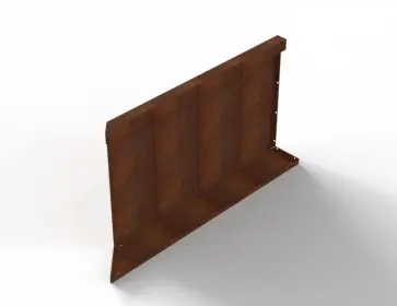 Scherp geprijsd | Plantenbak Module+ Inwendig hoekpaneel (C) 90x56 R - CORTEN