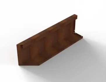 Flitsaanbieding - Plantenbak Module+ Uitwendig hoekpaneel (B) 90x28 R - CORTEN