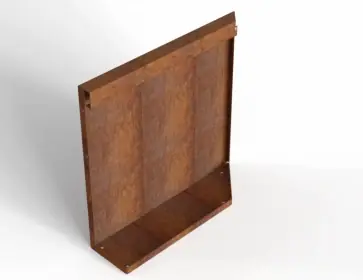 Plantenbak Module+ Uitwendig hoekpaneel (B) 60x56 L - CORTEN - Scherpe prijs