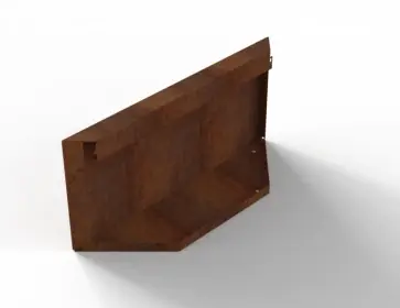 Plantenbak Module+ Kopschot paneel (D) 60x28 - CORTEN | Topproduct
