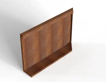 Plantenbak Module+ Uitwendig hoekpaneel (B) 90x56 L - CORTEN - Topkwaliteit