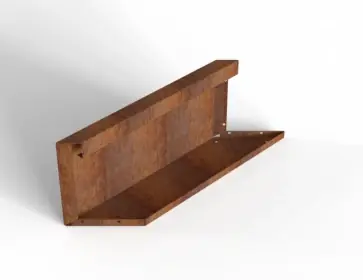 Veilig winkelen - Plantenbak Module+ Parallel paneel (E) 60x28 L - CORTEN