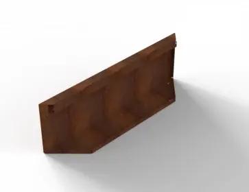 Plantenbak Module+ Kopschot paneel (D) 90x28 - CORTEN | Op = op