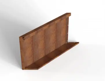 Plantenbak Module+ Parallel paneel (E) 90x56 L - CORTEN - Makkelijk bestellen