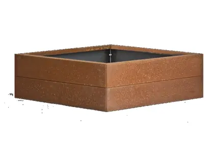 Actie - Plantenbak Modulair Corten 180x180x28 cm