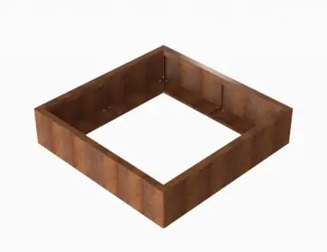 Beste prijs - Plantenbak Module+ Corten 120x120x28 cm - CORTEN