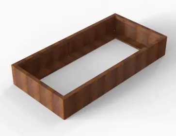 Beste prijs - Plantenbak Module+ Corten 180x90x28 cm - CORTEN