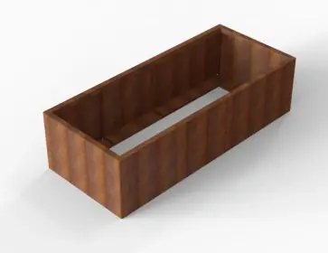Voorraad bijna op - Plantenbak Module+ Corten 210x90x56 cm - CORTEN