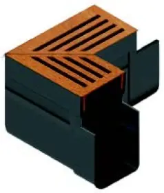 Aanbieding | SlimLine hoekstuk + Corten rooster