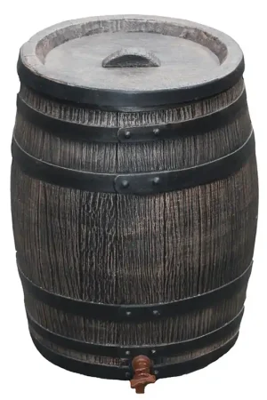 Roto regenton, houten look, incl. kraan, 50 liter | Vanaf nu beschikbaar