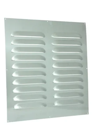 Voordelig - Nedco schoepenrooster, aluminium, grote schoepen, vlak, 500 x 500 mm, aluminium