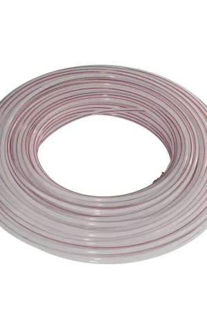 Uponor Velta Minitec PE-Xa buis, 9,9 x 1,1 mm, 120 m rol, naturel wit met zwart/rode strepen | Aanbieding loopt bijna af