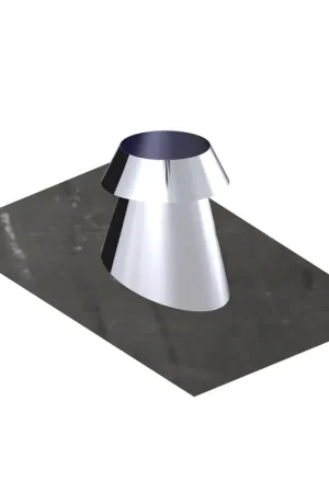 Expreslevering - Dinak SW/SW hout, rookgasdakdoorvoer 5/30°, met stormkraag, type 018, 150 mm