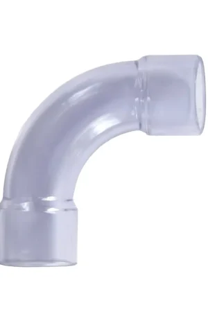 Zeer goed beoordeeld - Bocht 90°, pvc, transparant, 2x inwendig lijm, 10 bar, 63 mm