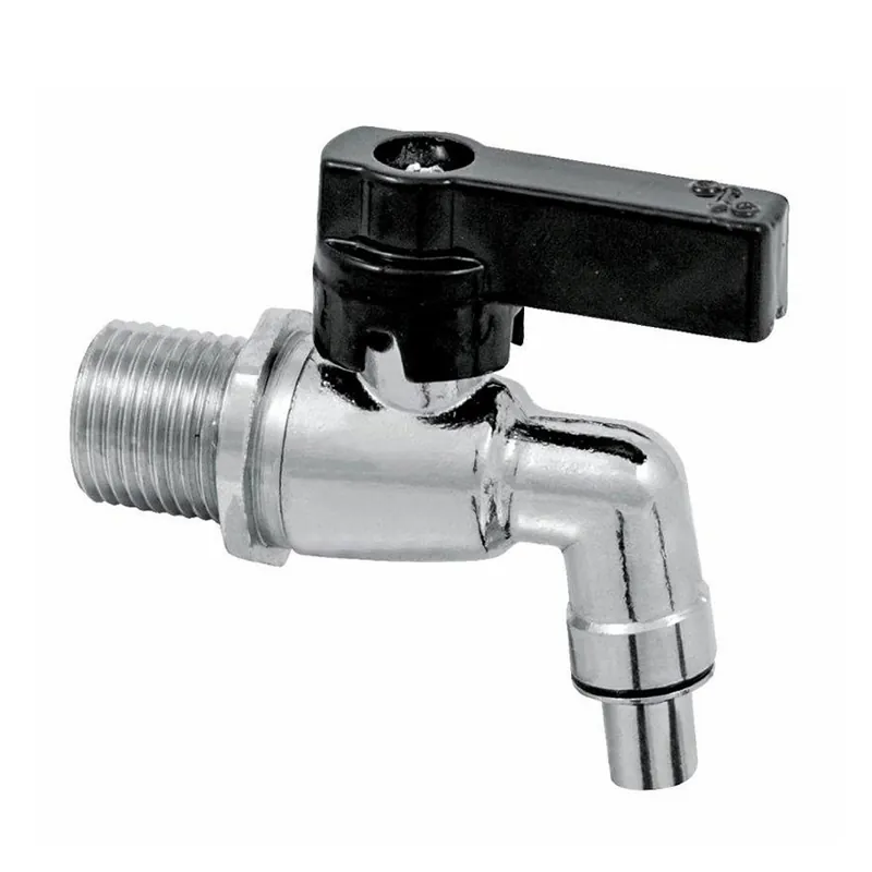 Fabrieksprijs - RIV tap-kogelkraan, messing verchroomd, buitendraad x uitloop, type 6400, 16 bar, ½"
