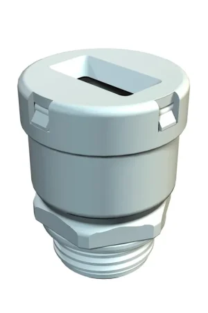 Wartel voor platte kabel, polyethyleen, metrische schroefdraad M20, steengrijs - Net gelanceerd