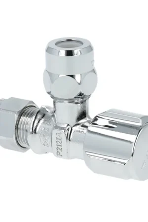 Schell hoekstopkraan, messing verchroomd, comfort greep, debietklasse A, klem, Kiwa, 10 x 12 mm | Nieuw binnengekomen