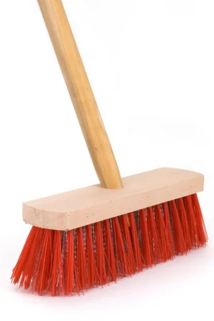 Aanbieding - Talen Tools onkruidbezem, pvc en stalen haren, 28 cm, steel 140 cm