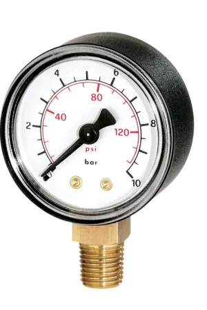 Watts manometer met onderaansluiting, droge uitvoering, type 63-R-¼", 0 - 10 bar | Online bestellen