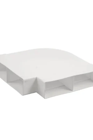 Nedco bocht 90° voor keukenventilatie, pvc, 4x mof, horizontaal, 2x 110x54 mm, dubbel - Shop nu