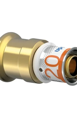 Uponor overgangskoppeling, S-Press PLUS, messing, 2x pers, Kiwa, 20 x 22 (cu) mm | Direct bestellen
