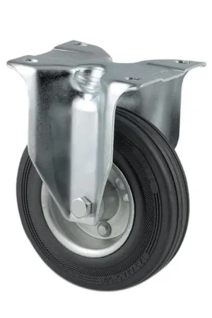Zojuist toegevoegd | TENTE bokwiel, rubber, plaatbevestiging, 100 mm, type 3478DVR100P62, zwart