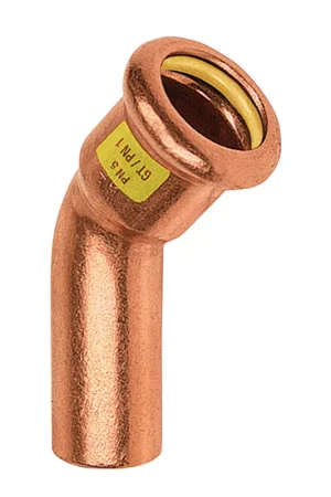 Sanha Press Gas bocht 45°, koper, spie x pers, 15 mm - Bestseller