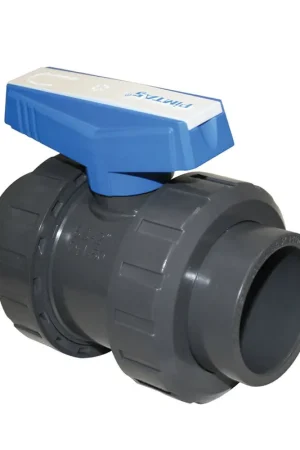 Aanbieding loopt bijna af | Pimtas kogelkraan, pvc, 2x inwendig lijm / 2x wartel, 16 bar, epdm, 50 mm