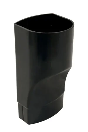 Veilige betaling | Nicoll Techtan Ovation hwa overgangsstuk, pvc, ovaal x rond, zwart, RAL 9011, 90 x 56 x 80 mm