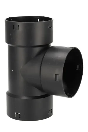 Klaar voor verzending | Pipelife T-stuk 90°, voor drainagebuis, 3x klik, pp, 80 mm