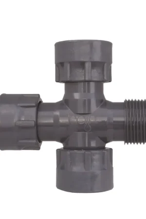 Bestel vandaag - Rain kruisstuk met o-ring, pvc, 1x buitendraad / 3x binnendraad, 12 bar, 1‘