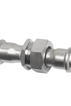 Direct beschikbaar | Sanha NiroSan 3-delige koppeling, rvs 316L, 2x pers, 15 mm