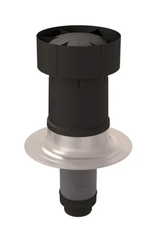 Bestelbaar - Ubbink dakdoorvoer, voor mechanische ventilatie, Ventus, zwart, 150 - 160 mm