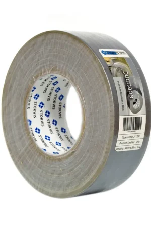 Stokvis duct tape premium, pe gecoate textiel, type 341700 gy, b = 50 mm, l = 50 m, grijs - Wees er snel bij