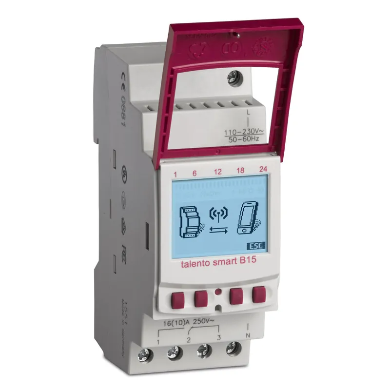 Vanaf nu beschikbaar | Grässlin schakelklok, digitaal, Talento Smart Basic, B15, 230 V