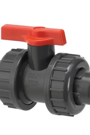 Beste prijs - VDL laboratorium kogelkraan, pvc-u, 2x binnendraad / 2x wartel, oranje hendel, epdm, 16 bar, ¼"
