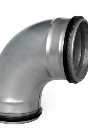Spiraliet bocht 90°, met epdm ring, 2x verjongd spie, 125 mm | Direct kopen