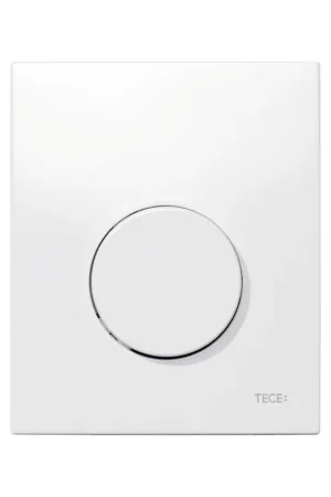 Bespaar nu | TECEloop urinoir bedieningspaneel, kunststof, 1-knop, incl. cartouche, wit