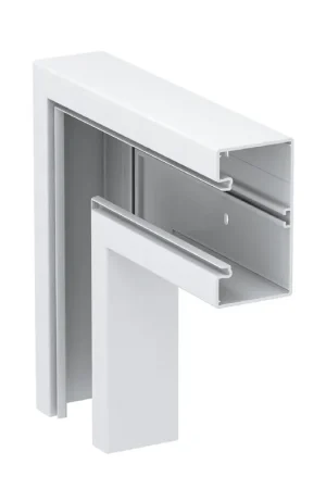 OBO plat hoekstuk, type Rapid 80 GK, pvc, 70 x 130 mm, wit | Bestel vandaag