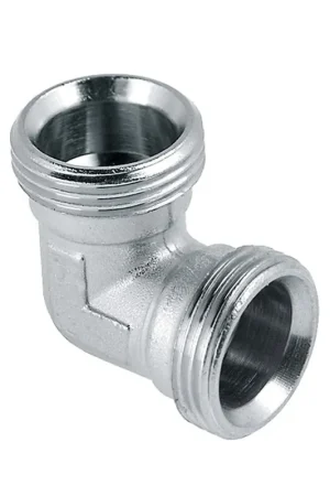 Bonfix draadknie 90°, messing, vernikkeld, 2x euroconus, ¾" x ¾" | Beste prijs