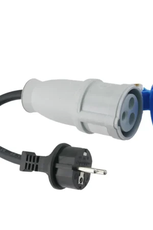 Q-Link camping verloopstekker Schuko naar CEE, 3-polig, maximaal 3500 W, 16 A, IP44, 40 cm | Voorraad bijna op