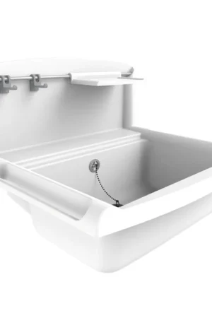 Makkelijk bestellen - Abu multiset uitstortgootsteen, wit, l x b x h, 550 x 450 x 410 mm