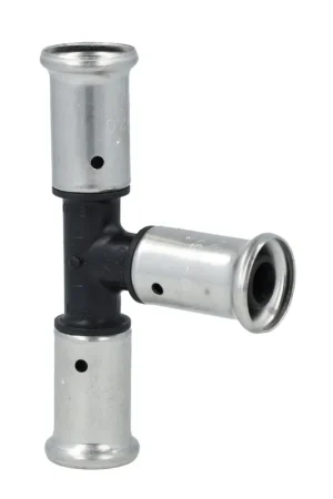 Aanrader - Henco T-stuk 90°, pvdf, rvs, 3x pers, type 9PK, epdm, 16 bar, 16 x 16 x 16 mm