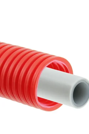 Bonfix Alu-pers meerlagenbuis, wit, in rode mantelbuis, Kiwa, 16 x 2 mm, l = 50 m - Koopje