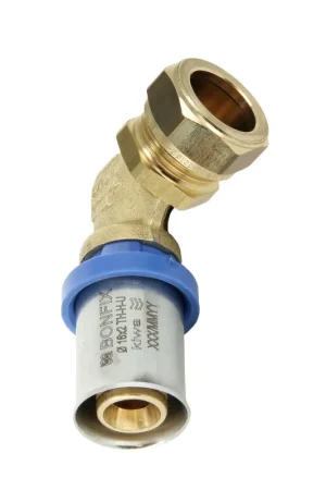 Bonfix Alu-pers overgangsknie 90°, pers x knel, Kiwa, 16 x 15 mm - Topdeal