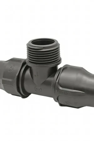Rechtstreeks van de fabrikant - Palaplast T-stuk 90°, 2x klem / 1x buitendraad, 16 mm x ¾" x 16 mm