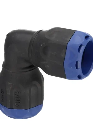Koopje - Isiflo Sprint knie 90°, type 121, pe, 2x klem, Kiwa, 25 mm