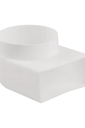 Extra voordeel - Nedco overgangsstuk 90° voor keukenventilatie, pvc, haaks, mof x spie, Ø 100 mm / 110 x 54 mm