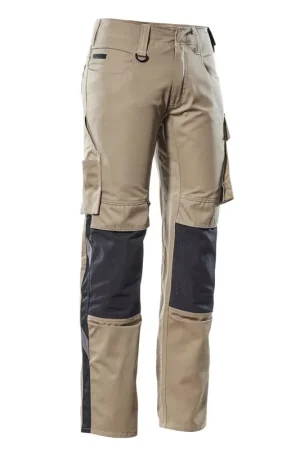 Mascot Mannheim werkbroek, licht khaki/zwart, L76, maat 46 - Nog maar enkele beschikbaar